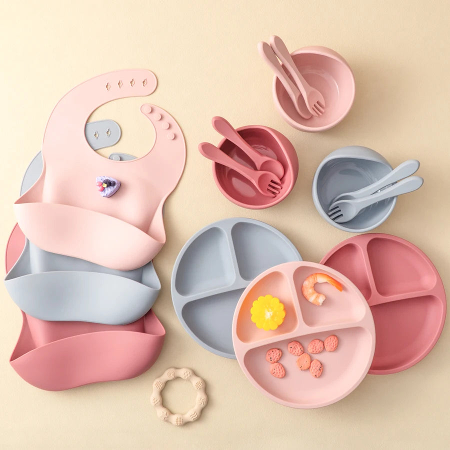 5 teile Silikon babyessset