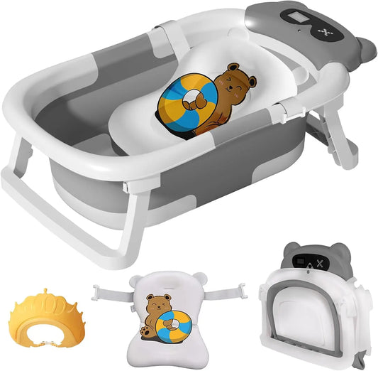Mobile Babbybadewanne mit Echtzeit Temperaturanzeige