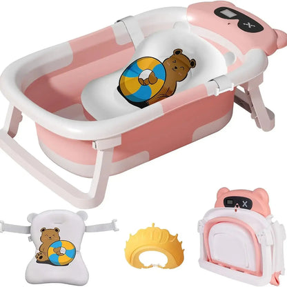 Mobile Babbybadewanne mit Echtzeit Temperaturanzeige